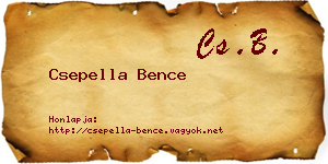 Csepella Bence névjegykártya